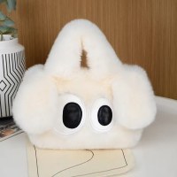 新しい秋冬のかわいい大きな目の子犬バッグ、ぬいぐるみバッグ、レディースハンドバッグ、クロスボディチェーンバッグ、ファッショナブルなショルダーバッグ