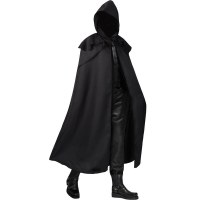 ヨーロッパとアメリカのハロウィンパーティーロングフード付き中世マント死衣装マントモンクパフォーマンス衣装