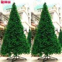 クリスマス暗号化 1.5/1.8/2.1/3/4 メートル大型ショッピングモールレイアウトグリーンクリスマスツリー松葉鉄足裸木