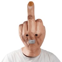垂直中指マスクハロウィーンスプーフィングマスクバーdjスプーフィングマスクを軽spiする