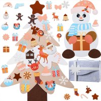 フェルトクリスマスツリー子供のパズル手作り diy スプライシング装飾ペンダントクリスマスヘラジカの装飾立体