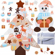 フェルトクリスマスツリー子供のパズル手作り diy スプライシング装飾ペンダントクリスマスヘラジカの装飾立体