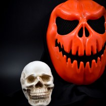 20.24ハロウィーンマスクカーニバルパーティーパンプキンマスク水平面白いフルフェイスマスク