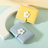 財布ギフト財布女性のためのショートスタイルかわいい小さな花新鮮な韓国語バージョンインターネット有名人の小銭入れ