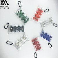 カラビナ付き多機能 PVC コインバッグポータブル透明色の小銭入れ和風コインホルダー卸売