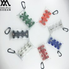 カラビナ付き多機能 PVC コインバッグポータブル透明色の小銭入れ和風コインホルダー卸売