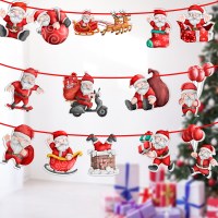 新しいクリスマスの装飾、サンタクロースの旗パーティーの雰囲気の装飾、クリスマスシーンのレイアウト