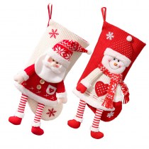 クリスマス靴下バッグニット立体老人雪だるまギフトバッグクリスマスイブキャンディーソックス子供のクリスマスギフト靴下