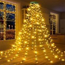 新しい LED リングツリートップライトクリスマスツリーライト低電圧五芒星滝ハンギングツリー流水クリスマス LED ストリングライト