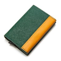 新しい財布金属 RFID クレジットカードボックス磁気バックルファッションヨーロッパとアメリカンスタイルのステッチ財布カードホルダー