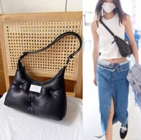 女性用シープスキンクラウドバッグショルダークロスボディ脇の下バッグ
