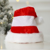 大人と子供のための卸売赤いクリスマス帽子クリスマス装飾長い豪華な短い豪華な普通の赤と白の市松模様の帽子