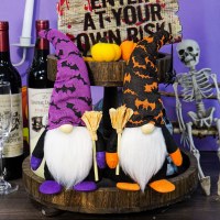 新しいハロウィーンフェイスレスドールハロウィーングノームブレイクファヤドールスイングスパイダーバットデコレーション
