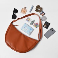 女性用ショルダーバッグ、団子バッグ、大容量の脇の下バッグ、軽量ソフトレザートートバッグ、学生布バッグ、メンズ調節可能なクロスボディバッグ