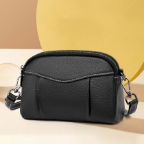 新しい第一層牛革ショルダーバッグ、ファッショナブルでカジュアルでトレンディなクロスボディバッグ、大 容量 の通勤用シンプルなレザーバッグ