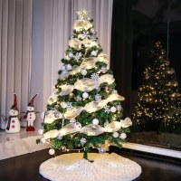 クリスマスツリー ホワイト植毛 diy 暗号化クリスマス ツリー オーナメント セット シミュレーション折りたたみクリスマス卸売シミュレーション
