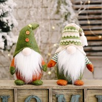 新しいクリスマス顔のない人形エルフ人形ヨーロッパとアメリカのグリーンスタイル装飾北欧ルドルフの装飾品