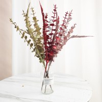 クリスマス装飾金粉ユーカリの葉の組み合わせ装飾枝クリスマスツリープラグイン雰囲気用品模擬枝