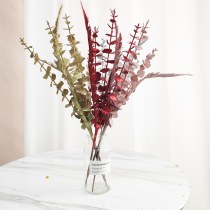 クリスマス装飾金粉ユーカリの葉の組み合わせ装飾枝クリスマスツリープラグイン雰囲気用品模擬枝