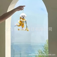 新しいクリエイティブ子犬アクリルフラット車の装飾ペンダントクリスマス装飾バックパックキーペンダント
