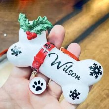 2025 クリスマス ツリー ボーン ドッグタグ 祝福 樹脂 クリスマス ペンダント クリスマスの日