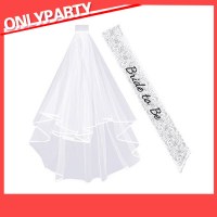 ブライダルベール 花嫁になるレース ショルダーストラップ エチケットベルト 2点セット バチェロレッテパーティーセット
