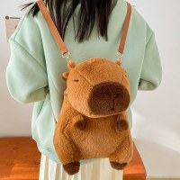 かわいい立体カピバラぬいぐるみバッグインターネット有名人のカピバラ人形人形バッグ少女漫画バックパックバッグ