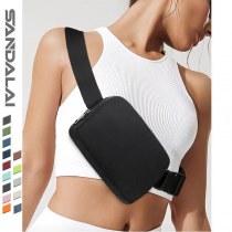 ナイロンウエストバッグ防水スポーツアウトドアチェストバッグ ランニング 携帯電話バッグクロスボディバッグ男性と女性のためのファッショナブルな