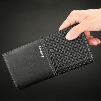 カジュアルホットスタイルメンズ財布ロング韓国スタイルチェック柄財布トレンディカジュアルメンズ織り財布