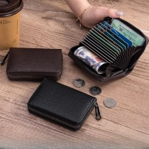 盗難防止ジッパーカードホルダー、男性と女性用のハイエンドカードホルダー、カードホルダー、多機能ジッパー小さな 財布 、運転免許証ホルダー
