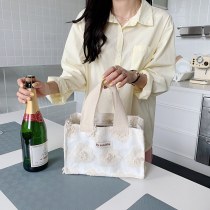 日本のポータブルキャンバスバッグランチバッグ学生サラリーマンポータブルハンドバッグランチバッグスナックバッグ