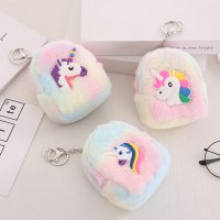 韓国版 ins ユニコーンぬいぐるみ小銭入れ学生ポータブルイヤホンコインバッグ多機能収納キーバッグ