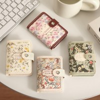 女性用の新しい花の油絵カードバッグ、レトロなスタイルのマルチカードスロット銀行カードバッグ、ドキュメントバッグ、女性の大容量カードバッグ