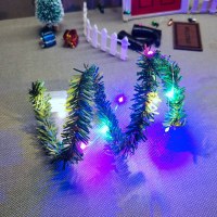 ドールハウスモデルミニ LED 発光ストリングライトクリスマス雰囲気装飾アクセサリー DIY 装飾