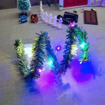 ドールハウスモデルミニ LED 発光ストリングライトクリスマス雰囲気 装飾 アクセサリー DIY 装飾