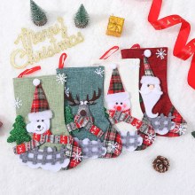 人気の クリスマス ソックス リネン ソックス クリスマス デコレーション ソックス