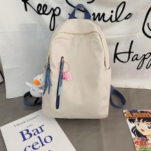 新しい女性用スクールバッグ、夏の大学生の補習用バッグ、シンプルで軽量な学生用バッグ、男性用バックパックとショルダーバッグ