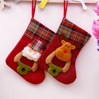 高齢者向けのクリスマス装飾用品、小さな靴下、クリスマスツリーのペンダント、クリスマスストッキングのギフトバッグ