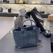 ニッチデニム 2024 新しいファッションハンドバッグカジュアル野菜バスケットトートバッグ通勤ショルダークロスボディバッグ