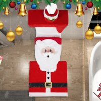 クリスマストイレカバー サンタクロースぬいぐるみ 4点セット トイレカバー バスルーム クリスマス飾り 日用品