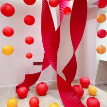 結婚式ルーム滝ランタン吊り紐リビングルーム寝室の装飾ペンダントお祝い赤ハッピーワードランタン中国の結婚式の手配