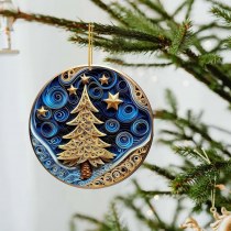 アクリルクリスマスツリーオーナメントハンギングクラフトペンダントクリスマスデコレーションペンダント車のバックミラーオーナメント
