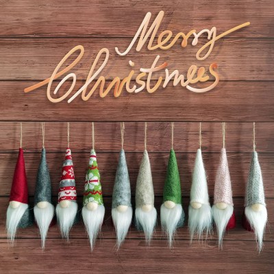 新しいクリスマスさまざまな小さなウールの装飾品顔のない老人ドワーフぬいぐるみギフト ルドルフ