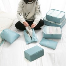 旅行用収納バッグ、スーツケース、衣類整理バッグセット、衣類整理バッグ、ツイル収納袋6点セット