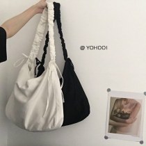 2024 韓国の新しいスタイル日本のキャンバスバッグシンプルなイン無地大容量シングルショルダークロスボディバッグ女子学生のための