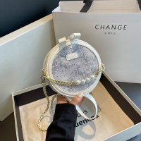 Xiaoxiangjia 外国風パールハンドバッグチェーンカジュアルレディースバッグかわいいファッションショルダーバッグトレンディ