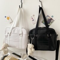 日本のショルダーバッグ女性のための 2024 新しいかわいいカレッジスタイルハンドバッグ制服バッグソフトガールガールショルダー通勤バッグ