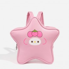かわいいメロディースターバックパックソフトかわいい甘い女の子インニッチ多用途高見え学生大容量スクールバッグ