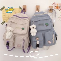 おしゃれな 韓国 風女子大生スクールバッグ、新作バックパック、おしゃれなショルダーバッグ、原宿旅行大容量アウトドアリュック