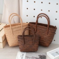レトロビニールショルダーバッグ、トートバッグ、サマーハンドバスケット、フレンチオールマッチバッグ、野菜バスケット